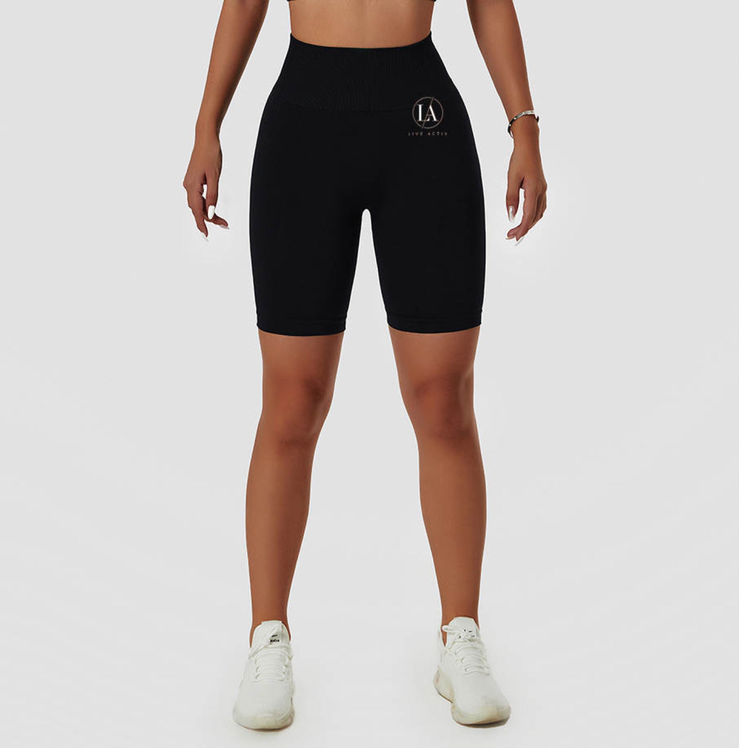 SEAMLESS HIGH-WAISTED BIKER SHORTS